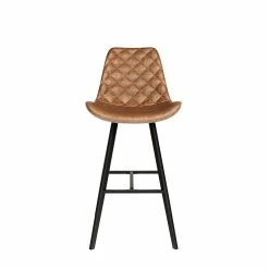 Tabouret De Bar Bas Alicante PU Cognac -Ledepot Soldes Magasin tabouret de bar bas alicante pu cognac 5