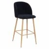 Tabouret De Bar Bleu Encre Céleste Pieds Effet Bois Atmosphera -Ledepot Soldes Magasin tabouret de bar bleu encre celeste pieds effet bois atmosphera
