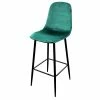 Tabouret De Bar En Velours Vert Pieds Métal Inoui -Ledepot Soldes Magasin tabouret de bar en velours vert pieds metal inou