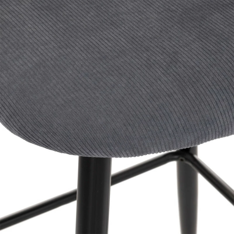 Tabouret De Bar Gris Céleste Pieds Noirs Atmosphera 4 Tabouret De Bar Gris Céleste Pieds Noirs Atmosphera – Image 2