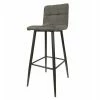 Tabouret De Bar Gris Pieds Métal Noir -Ledepot Soldes Magasin tabouret de bar gris pieds metal noir