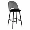 Tabouret De Bar Kara Velours Gris Atmosphera 1 Tabouret De Bar Kara Velours Gris Atmosphera -Ledepot Soldes Magasin tabouret de bar kara velours gris atmosphera