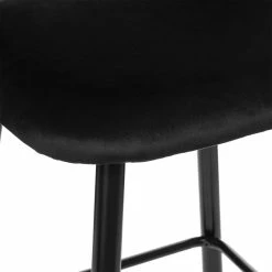 Tabouret De Bar Kara Velours Gris Atmosphera -Ledepot Soldes Magasin tabouret de bar kara velours gris atmosphera 1 2
