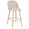 Tabouret De Bar Lin Céleste Pieds Effet Bois Atmosphera -Ledepot Soldes Magasin tabouret de bar lin celeste pieds effet bois atmosphera