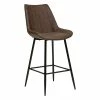 Tabouret De Bar Marron Cognac Olwen Atmosphera -Ledepot Soldes Magasin tabouret de bar marron cognac olwen atmosphera