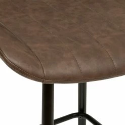 Tabouret De Bar Marron Cognac Olwen Atmosphera -Ledepot Soldes Magasin tabouret de bar marron cognac olwen atmosphera 3