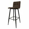 Tabouret De Bar Marron Pieds Métal Noir -Ledepot Soldes Magasin tabouret de bar marron pieds metal noir