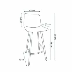 Tabouret De Bar Ozan PU Noir -Ledepot Soldes Magasin tabouret de bar ozan pu noir 2
