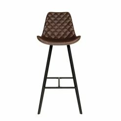 Tabouret De Bar Palmas PU Brun Foncé -Ledepot Soldes Magasin tabouret de bar palmas pu brun fonce 1 2