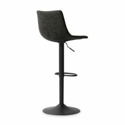 Tabouret De Bar Réglable Trevi PU Noir -Ledepot Soldes Magasin tabouret de bar reglable trevi pu noir 2