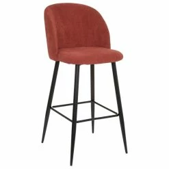 Tabouret De Bar Terracotta Céleste Pieds Noirs Atmosphera