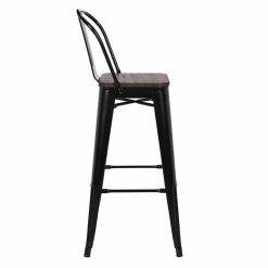 Tabouret De Bar Oscar Orme Antique Et Noir -Ledepot Soldes Magasin tabouret de bar victoria orme antique et noir 2