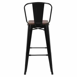 Tabouret De Bar Oscar Orme Antique Et Noir -Ledepot Soldes Magasin tabouret de bar victoria orme antique et noir 3