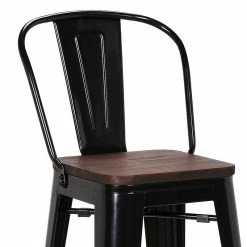 Tabouret De Bar Oscar Orme Antique Et Noir -Ledepot Soldes Magasin tabouret de bar victoria orme antique et noir 4