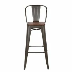 Tabouret De Bar Oscar Orme Antique Et Gris -Ledepot Soldes Magasin tabouret de bar victoria orme antique gris 3
