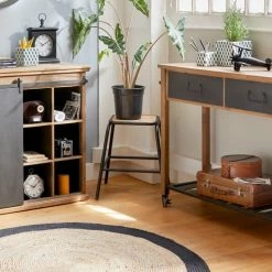 Tabouret Edena Bois Métal Atmosphera -Ledepot Soldes Magasin tabouret edena bois metal atmosphera 2