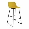 Tabouret Haut Cholo Tissu Jaune -Ledepot Soldes Magasin tabouret haut cholo tissu jaune