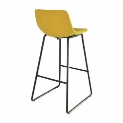 Tabouret Haut Cholo Tissu Jaune -Ledepot Soldes Magasin tabouret haut cholo tissu jaune 2