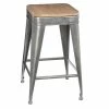 Tabouret Haut Joris Métal Gris Atmosphera -Ledepot Soldes Magasin tabouret haut joris metal gris atmosphera
