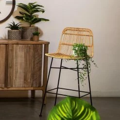 Tabouret Haut Kubu Rotin Métal Atmosphera -Ledepot Soldes Magasin tabouret haut kubu rotin atmosphera 3