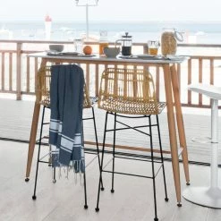 Tabouret Haut Kubu Rotin Métal Atmosphera -Ledepot Soldes Magasin tabouret haut kubu rotin atmosphera 4