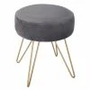 Tabouret Modern Gris Pieds Métal Atmosphera -Ledepot Soldes Magasin tabouret modern gris pieds metal atmosphera