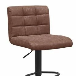 Tabouret Pivotant Hauteur Réglable Yeimy PU Marron -Ledepot Soldes Magasin tabouret pivotant hauteur reglable yeimy pu marron 1