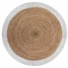 Tapis En Jute Bord Blanc D120 Atmosphera