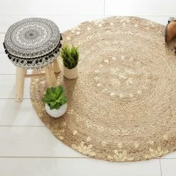 Tapis En Jute Rond Shine Atmosphera -Ledepot Soldes Magasin tapis en jute rond shine atmosphera 1