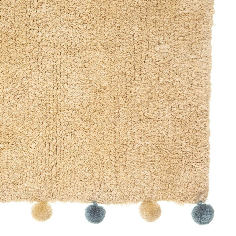 Tapis Enfant 100x150 Beige à Pompons Atmosphera 4 Tapis Enfant 100x150 Beige à Pompons Atmosphera – Image 2