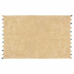 Tapis Enfant 100x150 Beige à Pompons Atmosphera