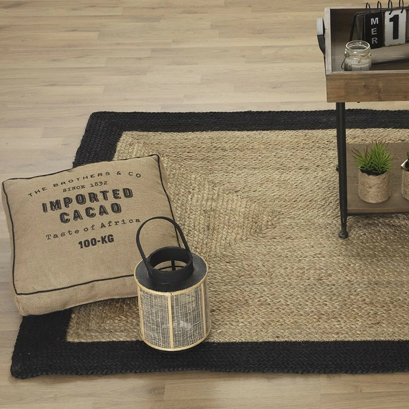 Tapis Jute Naturel Bord Noir 120x170 Atmosphera 4 Tapis Jute Naturel Bord Noir 120x170 Atmosphera – Image 2