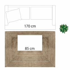 Tapis Jute Naturel Rectangulaire 120x170 Atmosphera -Ledepot Soldes Magasin tapis jute naturel rectangulaire 120x170 atmosphera 5