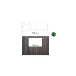 Tapis Latte Bambou 120x170cm Gris Foncé Atmosphera -Ledepot Soldes Magasin tapis latte bambou 120x170cm gris fonce 1 1