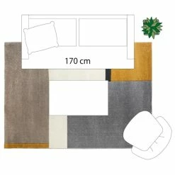 Tapis Rectangulaire Relief Abstrait 160x230 Atmosphera -Ledepot Soldes Magasin tapis rectangulaire relief abstrait 160x230 atmosphera 2