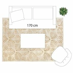 Tapis Rectangulaire Relief Feuille 160x230 Atmosphera -Ledepot Soldes Magasin tapis rectangulaire relief feuille 160x230 atmosphera 1 2