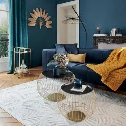 Tapis Rectangulaire Relief Feuille 160x230 Atmosphera -Ledepot Soldes Magasin tapis rectangulaire relief feuille 160x230 atmosphera 1 7