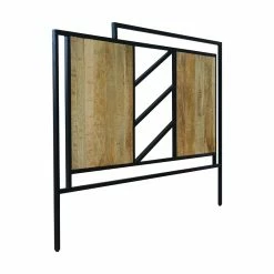 Tête De Lit 160 Cm Ajouré Métal Et Bois De Manguier -Ledepot Soldes Magasin tete de lit 160 cm ajoure metal et bois manguier 1
