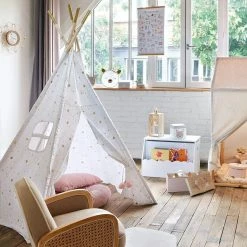 Tipi Décoratif 160 Cm Pour Enfant Blanc Atmosphera -Ledepot Soldes Magasin tipi 5 pieds decoratif pour enfant blanc atmosphera 1 4