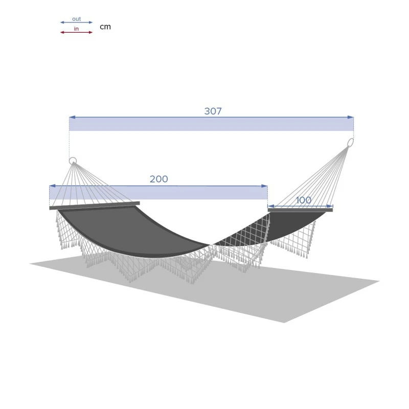 Toile Hamac Rialto Curry 2 M Hespéride 5 Toile Hamac Rialto Curry 2 M Hespéride – Image 3