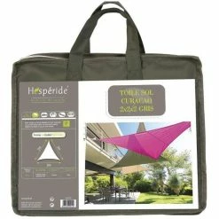 Toile Solaire 2x2x2m Curacao Gris Hespéride -Ledepot Soldes Magasin toile solaire 2x2x2m luxe hesperide curacao gri 2