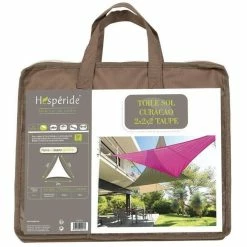 Toile Solaire 2x2x2m Curacao Taupe Hespéride -Ledepot Soldes Magasin toile solaire 2x2x2m luxe hesperide curacao taupe 2