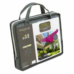 Toile Solaire 4x4x4m Curacao Gris Hespéride -Ledepot Soldes Magasin toile solaire 4x4x4m luxe hesperide curacao gris 3