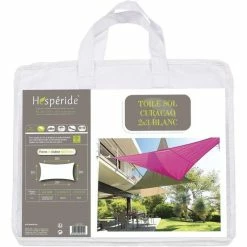 Toile Solaire 3x2m Curacao Blanc Hespéride -Ledepot Soldes Magasin toile solaire rectangulaire 2x3m luxe hesperide curacao blanc 2