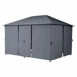 Tonnelle 3x4 M Santorini Gris Ardoise Hespéride 9 Tonnelle 3x4 M Santorini Gris Ardoise Hespéride -Ledepot Soldes Magasin tonnelle hesperide santorini gris 2