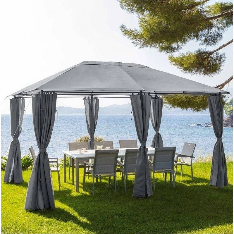 Tonnelle 3x4 M Santorini Gris Ardoise Hespéride 3 Tonnelle 3x4 M Santorini Gris Ardoise Hespéride