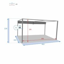 Tonnelle Palmeira 4x3 M Gris Ardoise Hespéride -Ledepot Soldes Magasin tonnelle palmeira 4x3 m gris ardoise hesperide 4