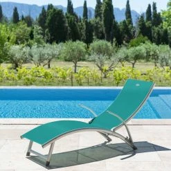 Transat Samba Pliable Et Empilable émeraude Hespéride -Ledepot Soldes Magasin transat samba pliable et empilable coloris emeraude hesperide 2