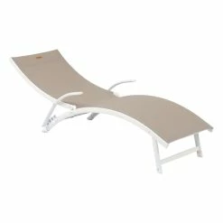 Transat Samba Pliable Noisette/blanc Hespéride -Ledepot Soldes Magasin transat samba pliable noisetteblanc hesperide 2
