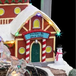 Village De Noël Animé Et Lumineux Fontaine Du Père Noël -Ledepot Soldes Magasin village de noel anime et lumineux fontaine du pere noel 1 2